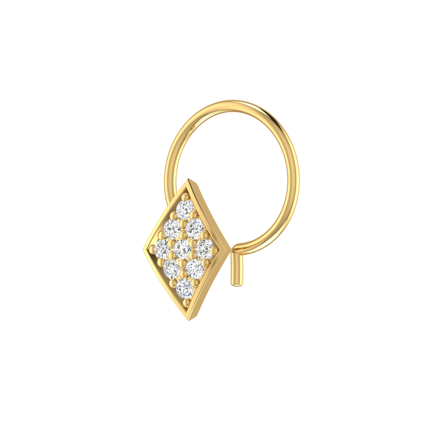 0.06 Carat Natural Diamond Nose Pin - HI Color, VS-SI Clarity.